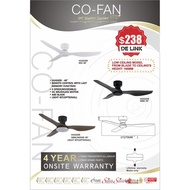 Fanco CO-FAN Hugger 48 Inch Low Profile Ceiling Fan (With Light Kit)