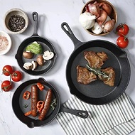 Cast Iron Small Frying Pan Egg Pan Oil-Free Cast Iron Non-Stick Pancake Pan Home Use Induction Cooke