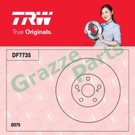 (2pc) TRW Disc Brake Rotor Front for DF7735 Toyota Celica ZZT231 ZZT241 Carina AZT241 6 Holes (262mm)