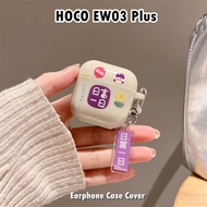 【High quality】For HOCO EW03 Plus Case Casing Soft Silicone Simple Fresh Cartoon Earphone Case Cover