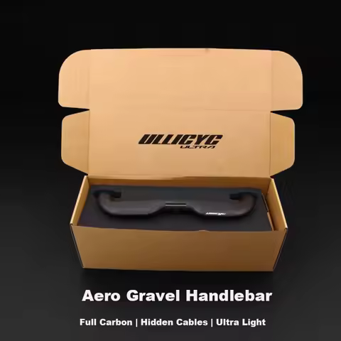 ULLICYC T1000 Aero Gravel Handlebar Black Matt 340mm/360mm/380mm Half Internal Routing Road Bicycle 