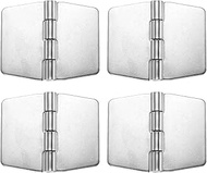 QUARKZMAN Pack of 4 Hinges Foldable Weldable Hinges 60 x 74 x 2 mm Door Hinges Weld-On Hinge 304 Sta