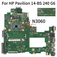 CPU N3060 CPU N3060 For HP Pavilion 14-BS 240 G6 246 G6 DA00P1MB6D1 Laptop Motherboard TPN-Q186 Processor N3060 925425-001 DDR3L Notebook Mainboard