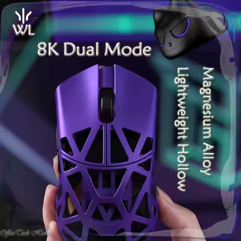 Wanling Beast X Standard Mouse 8k Dual Mode Paw3395 Wlmouse Magnesium Alloy Gaming Mouse Lightweight