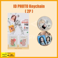 ID Photo Keychain Rectangle Transparent Blank Acrylic Insert Photo Picture Frame Keyring twist with 