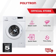 POLYTRON Mesin Cuci Front Loading 1 Tabung 8 Kg Wonder Wash Automatic PFL 8051