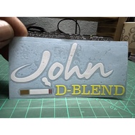 John d-blend vinyl custom sticker untuk motor atau kereta ✨