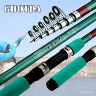 【Hot sale】GHOTDA 1.8M -3.6M Carp feeder Hard FRP Telescopic Fishing Rod fishing pole