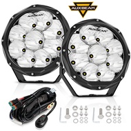7inch Round Offroad Lights with DT Wiring Harness  86W 6400LM Extremely Bright LED Driving Light Wor