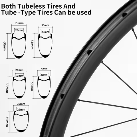 35/38/50/54/60MM ROAD Carbon Wheelset Climbing Ride On Logo 700C Wheel 12x100/12x142mm Gravel, Race 