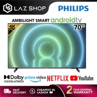 Philips 70 Inch 3-Sided Ambilight 4K UHD Android TV 70PUT7906 | Netflix | Youtube | Google Play | Google Assistance | Dolby Vision | Dolby Atmos