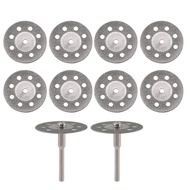 rc_dragons.my SIUKE Cutting Wheels  10pcs Diamond 22mm Diameter Cut Off Discs with 2pcs 3mm Mandrels