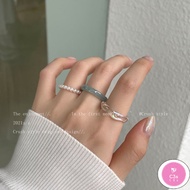 C3S Acrylic Pearl Rings 3 Piece Ladies French Vintage Premium Rings Fashion Statement Rings