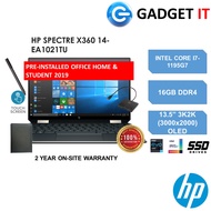 HP SPECTRE X360 14-EA1021TU LAPTOP (I7-1195G7,16GB DDR4,1TB SSD,13.5" 3K2K OLED,IRIS XE GRAPHICS,WIN11) FREE SLEEVE+OPI