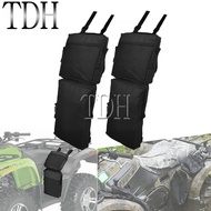 TH Black Hunting Bag ATV UTV Fender Bags Saddle Luggage Storage Pack Zipper Pockets for Quad 4-Wheel