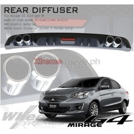 ¤ Mirage G4 2019 - 2020 Rear bumper Diffuser Black with muffler designed ( mirage G4 accessories )