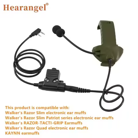 2024 External Microphone Kit and Ken Plug PTT Tactical Headset Adapter for Walker's Razor Tactical S