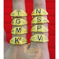 Xing Leong 916 Gold Alphabet Ring/916. Gold Alphabet Ring