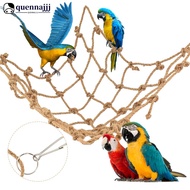 QUENNA Bird Toys Bird Climbing Net Bird Parrot Cage Toy Swing Hemp Rope Parrot Hanging Rope Net Swin