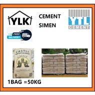 YLK -50KG YTL CEMENT CASTLE  -KL Free shipping in selected areas T&C -Call Before Order 0192898233