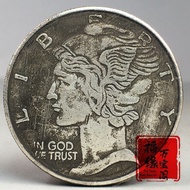 A Foreign Silver Dollar Goddess of Liberty Avatar Silver Coin Old Silver Round Old Goods Antique Old
