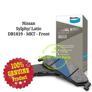 Bendix DB1819MKT Front Brake Pad - Nissan Sylphy G11 / Nissan Latio