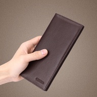 Tqdrgin85kc Wallet men's long top layer cow belt zipper multifunctional thin leather wallet card bag Wallets