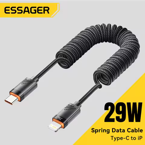 Essager Spring Type C To Lightning Cable PD 29W Fast Charging Data For iPhone14 13 12 Apple Airpods 