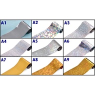 (A1-A27) Nail Art Foil 4x100cm Chrome Silver Gold Mirror Red Blue Purple Pink