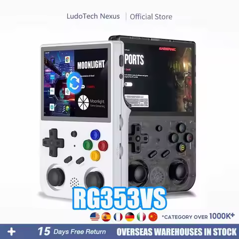 ANBERNIC RG353V RG353VS Handheld Gam Console 3.5'' IPS Screen HDMI Output Android Linux OS Built-in 