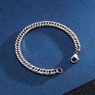 [Twenty-Nine] Men's Titanium Chain Bracelet Stainless Steel Not Fade