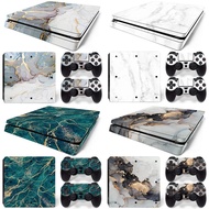 [Enjoy the small store] GAMEGENIXX Skin Sticker Marble Texture Vinyl Wrap Cover ครบชุดสำหรับ PS4 Slim Console และ2 Controllers
