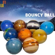 NANZHIJIA Moon Star Ball Solar System Stress Relief Bouncy Ball 6.3cm Ball Toy for Children Printing
