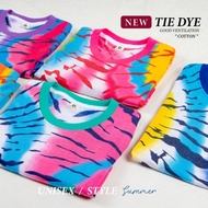 Tie-Dye Shirt For Songkran 5-Color Printed Fabric Work Cotton Color Does Not Fade.