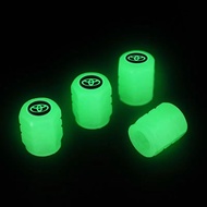 【Ready Stock】4pcs Toyota Luminous Valve Caps Car Tire Valve Caps Penutup Angin Tayar Bercahaya Car Accessories for for Toyota Coolant Wish Vios Cross Crown Hilux Passo Altis Camry Harrier Innova Rush Yaris Alphard Hiace Fortuner Vellfire Corolla