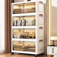 50-60cm wide foldable storage cabinet with doors, plastic storage box, snack cabinet, children's sto