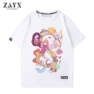 Áo Thun Cotton Tay Ngắn Adventure Time Dáng Rộng Cho Nam Mùa Hè Thường Ngày Cổ Tròn Phong Cách Trẻ T