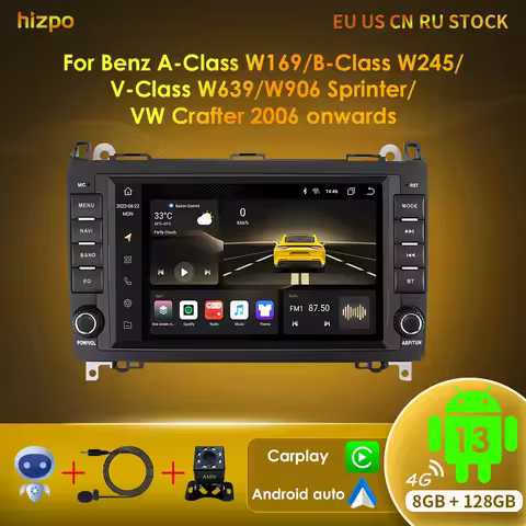 Hizpo 8 Inch Octa Core GPS Head Unit for Mercedes Benz B200 B Class W169 W245 Viano Vito W639 Sprint