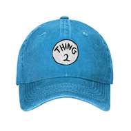 Thing 1 Thing 2 Thing 3 Comfortable Adjustable Denim Hat Ideal For Summer Days
