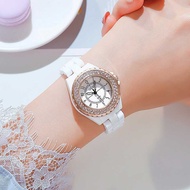 GEDI GEDI Influencer Couple Watch Pair Trendy Fashionable Unique Ceramic Diamond Men Quartz Waterpro