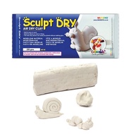 ดินปั้นธรรมชาติ ดินปั้นญี่ปุ่น ดินเบา ดินปั้นโมเดล ดินปั้นของจิ๋ว ตรา MUNGYO Sculpt day ปริมาณ 250 กรัม (สีขาว/สีเนื้อพีช) Air dry clay
