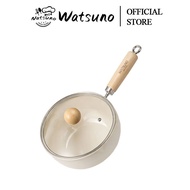 Watsuno （16-18CM）ceramics Coated non-stick pan Non-stick pot with lid, baby food pot