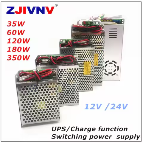 ZJIVNV UPS/Charge Function Switching Power Supply SC-35W SC-60W SC-120W SC-180W 12V 24V Monitor 110/