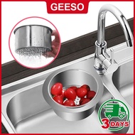 GEESO Kitchen Swan Stainless Steel Sink Drain Basket Strainer Colander Under Sink Waterproof Colande