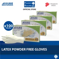 ASSURE Latex Exam Gloves Powder-Free 100 Pce/Box