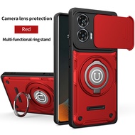 For Motorola G85 Case Moto G96 Cover moto edge50 Fusion Magnetic Armor Shockproof Ring Holder Case W