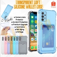 Oppo A3 A3i A5i A5S A7 F9 A12 A5 2020 A9 2020 A5 2025 A54 A6X A6T Transparent Wallet Soft TPU Card H