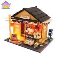 Hongda Japanese diy Hut Chaoyang Grocery Store Handmade Creative Wooden Assembled Building Model Roo