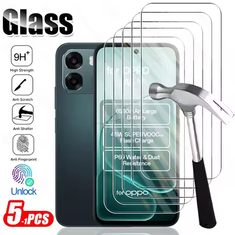 5-1Pcs 9H Clear Tempered Glass for Oppo A6 5G 4G Full Cover Screen Protectors OppoA6 A 6 Pro k c 6k