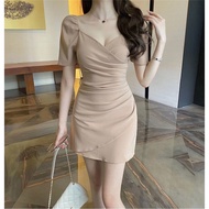 Dreas Sexi Casual Dras Bodycon Korean Style Minidress Korean Women's Short Deres Midi Dress for Girl